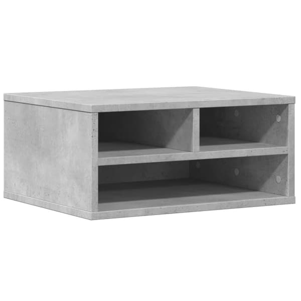 vidaXL Tulostinteline betoninharmaa 49x40x22,5 cm tekninen puu