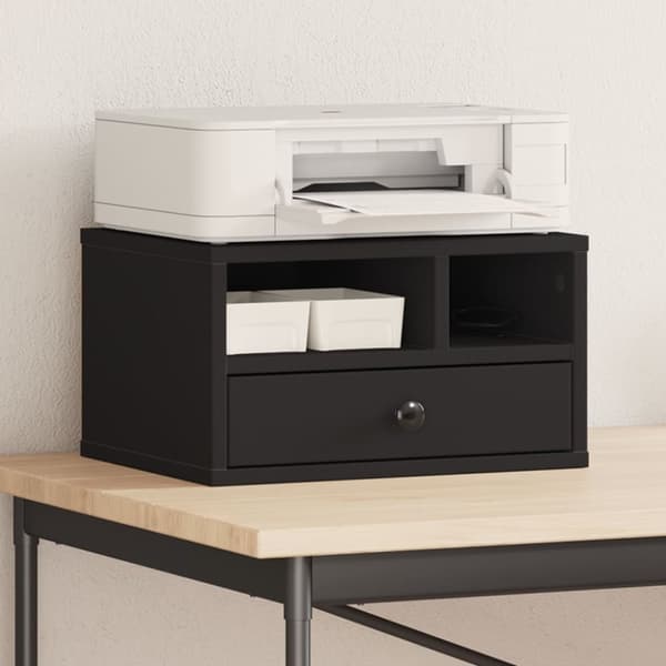 vidaXL printerstativ 40x32x22,5 cm konstrueret træ sort