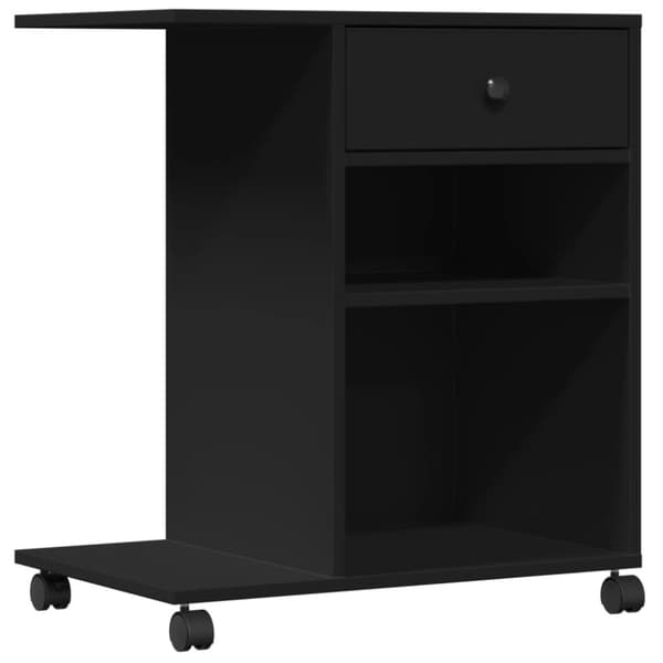 vidaXL printerstativ med hjul 60x40x68,5 cm sort