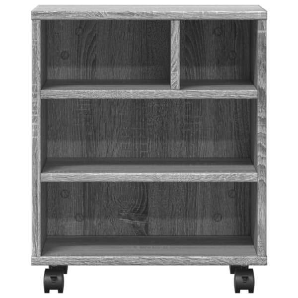 printerstativ med hjul 41x32x48 cm grå sonoma-eg