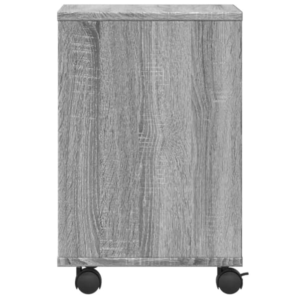 printerstativ med hjul 41x32x48 cm grå sonoma-eg