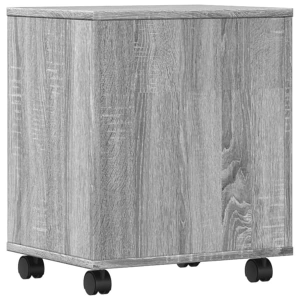 printerstativ med hjul 41x32x48 cm grå sonoma-eg