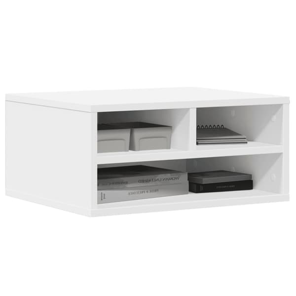 printerstativ 49x40x22,5 cm konstrueret træ hvid