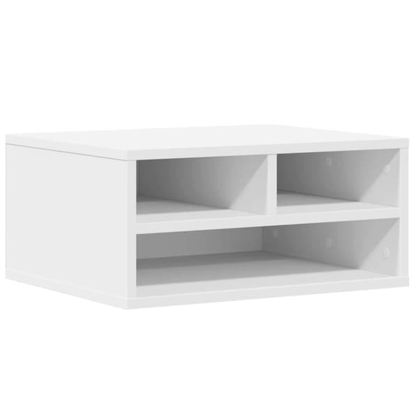 printerstativ 49x40x22,5 cm konstrueret træ hvid