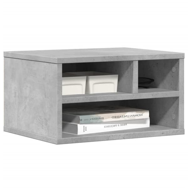printerstativ 40x32x22,5 cm konstrueret træ betongrå