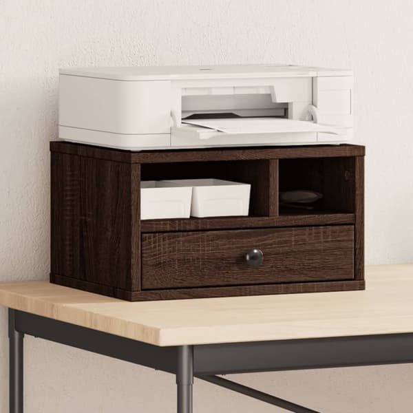 printerstativ 40x32x22,5 cm konstrueret træ brunt egetræ