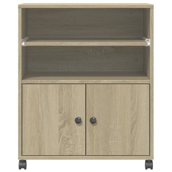 printerstativ med hjul 60x48x74 cm sonoma-eg