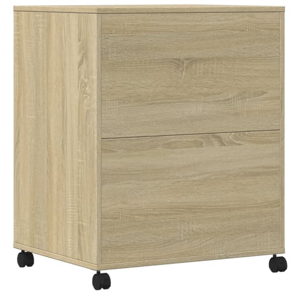 printerstativ med hjul 60x48x74 cm sonoma-eg