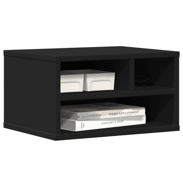 printerstativ 40x32x22,5 cm konstrueret træ sort