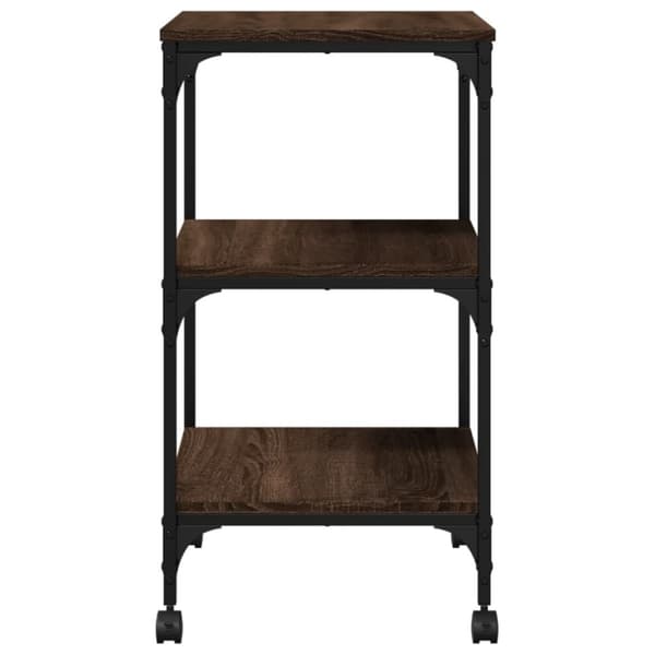 Tulostinteline 3 tasoa ruskea tammi 50x41x75 cm tekninen puu