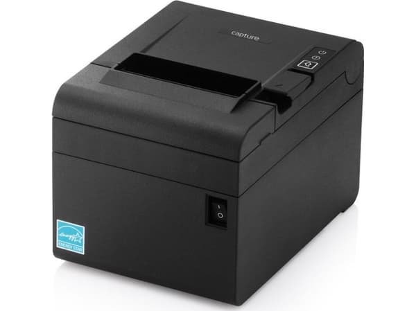 Capture CA-PP-10000B - Kvitteringsskriver - direktetermisk - Rull (8 cm) - 180 dpi - inntil 220 mm/sek - USB 2.0, LAN, seriell - kutter - svart