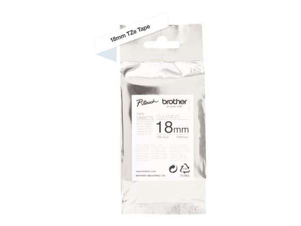 Brother TZe-CL4 - Rull (1,8 cm x 8 m) 1 kassett(er) rensebånd - for Brother PT-D600; P-Touch PT-D400, D450, D800, E310, E550, P900, P950; P-Touch EDG