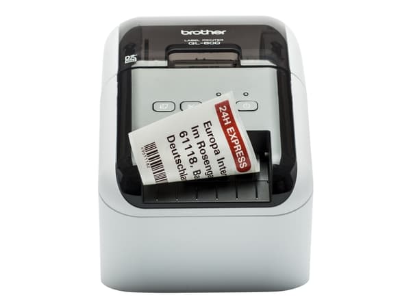 Brother QL-800 - Etikettskrivare - dubbelfärgad (monokrom) - direkt termisk - Rulle (6,2 cm) - 300 x 600 dpi - upp till 93 etiketter/min - USB 2.0 -