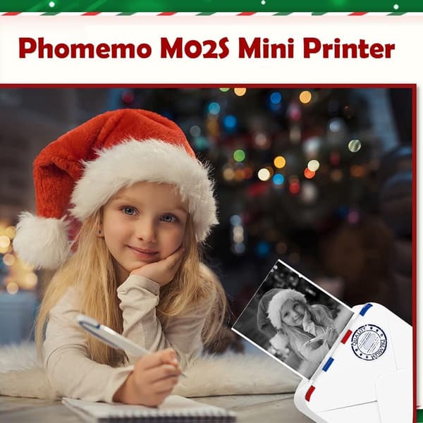 Phomemo M02S Termo Fotoskriver 300 dpi Med 7 ruller