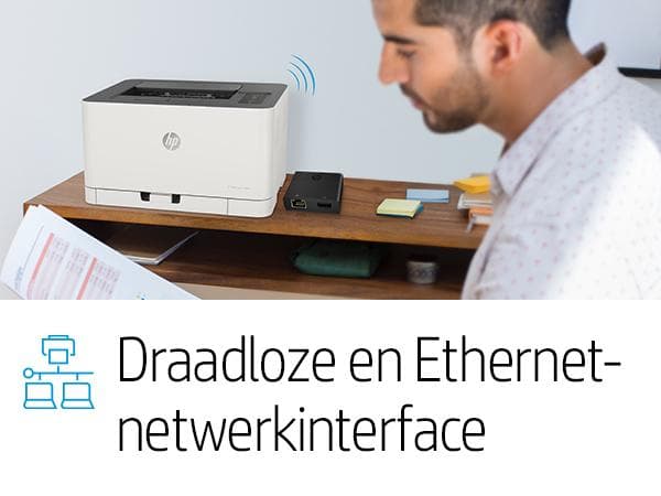 HP Inc HP Color Laser 150nw - printer - farve - laser - A4/Legal - 600 x 600 dpi - op til 18 sider/min. (monokrom)/ op til 4 sider/min. (farve) - Kapa