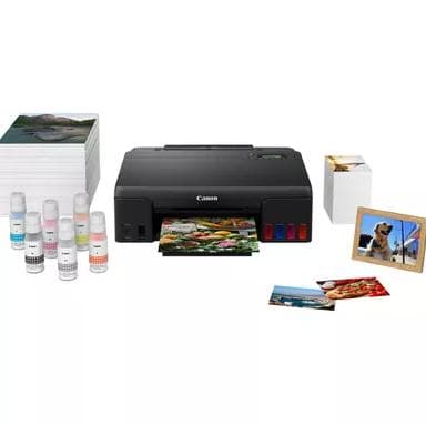 Canon PIXMA G550 - Printer - farve - inkjet - genopfyldelig - A4/Legal - op til 3,9 ipm (mono)/ op til 3,9 ipm (farve) - Kapacitet: 100 ark - USB 2.0,
