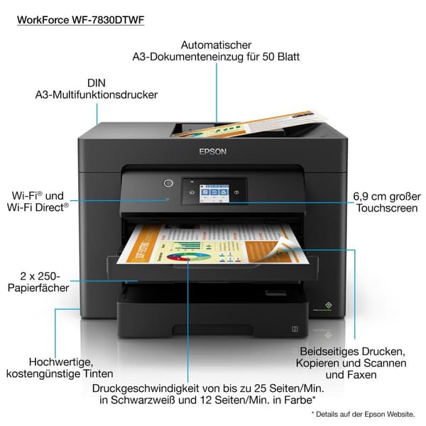Epson WorkForce WF-7830DTWF - Allt-i-ett-skrivare