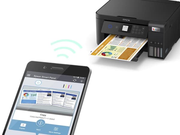 Epson EcoTank ET-2851 - multifunktionsprinter - farve - inkjet - genopfyldelig - A4 (medie) - op til 10,5 sider/min. (Udskriv) - 100 ark - USB, Wi-Fi