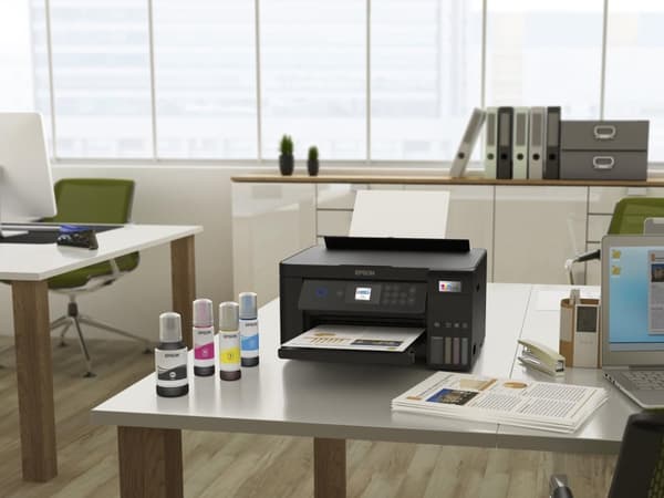 Epson EcoTank ET-2851 - multifunktionsprinter - farve - inkjet - genopfyldelig - A4 (medie) - op til 10,5 sider/min. (Udskriv) - 100 ark - USB, Wi-Fi