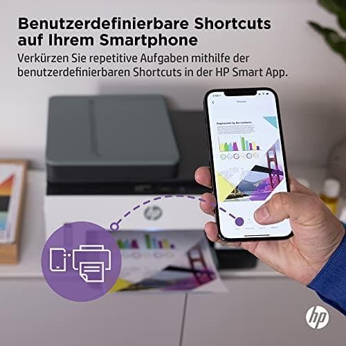 HP Smart Tank 7605 -monitoimitulostin (tulostin, skanneri, kopiokone, faksi, automaattinen asiakirjansyöttölaite, WLAN, LAN, AirPrint, sisältää mustee