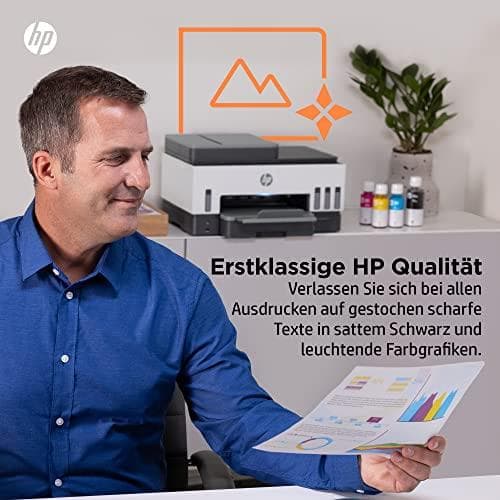 HP Smart Tank 7605 -monitoimitulostin (tulostin, skanneri, kopiokone, faksi, automaattinen asiakirjansyöttölaite, WLAN, LAN, AirPrint, sisältää mustee
