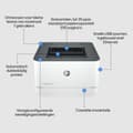 Miniatyrbillede 4 af 6: HP LaserJet Pro 3002dw-printer - Sort og hvid - Små og mellemstore virksomhedsprintere - Print - Dual-band Wi-Fi, høj sikkerhed, energieffektiv, hurti