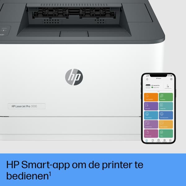 HP LaserJet Pro 3002dw-printer - Sort og hvid - Små og mellemstore virksomhedsprintere - Print - Dual-band Wi-Fi, høj sikkerhed, energieffektiv, hurti