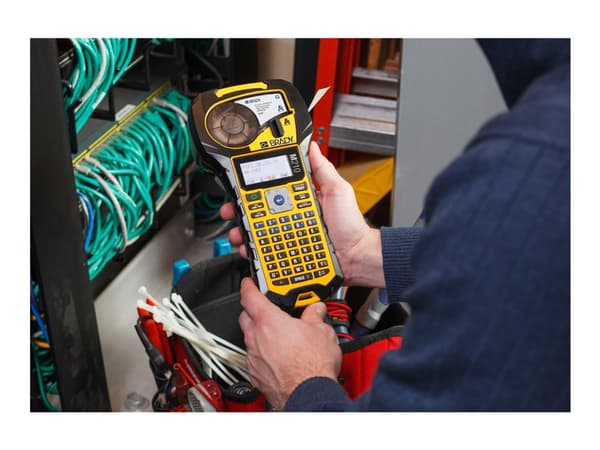 Brady M210 - Etikettskrivare - svartvit - termisk överföring - Rulle (1,91 cm) - 203 dpi - upp till 10 mm/sek - gul, svart