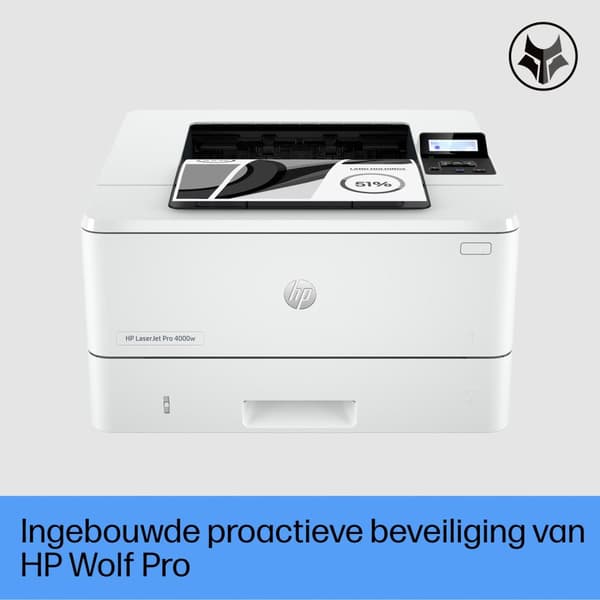 HP LaserJet Pro 4002dw skrivare, utskrift, dubbelsidig utskrift; Första sidan snabbt ut; Kompakt storlek; Energieffektiva; Optimal säkerhet; Dubbelban