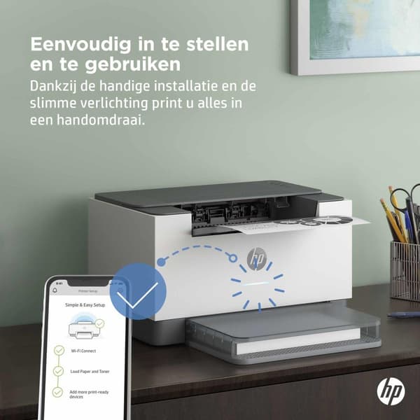HP LaserJet M209dw Printer, Monokrom, Printer til hjemme- og hjemmekontor, Print, Duplex-udskrivning; kompakt størrelse; Energieffektiv; Dual band Wi-
