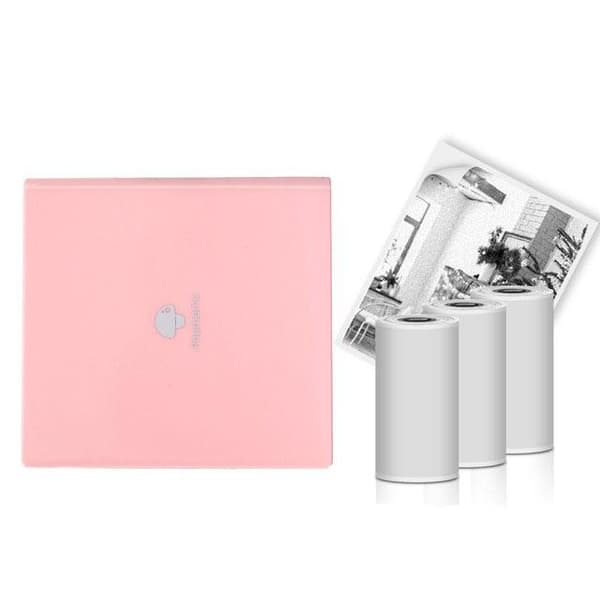 53*30mm 203dpi termisk skrivare för iOS/Android, mini mobil fotoskrivare, kompatibel med bluetooth, stöder nätverksutskrift
