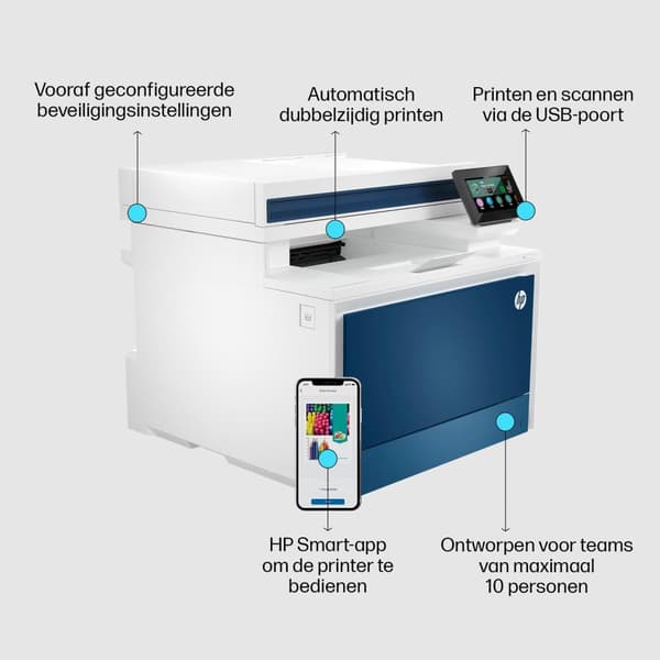 HP Color LaserJet Pro MFP 4302fdn - Multifunktionsprinter - farve - laser - legal (216 x 356 mm) (original) - A4/legal (medie) - op til 35 sider/min.