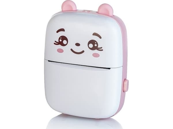 Extralink EPP-001 Rosa | Mini termisk skriver | Bluetooth, USB-C, 1200mAh, 210dpi