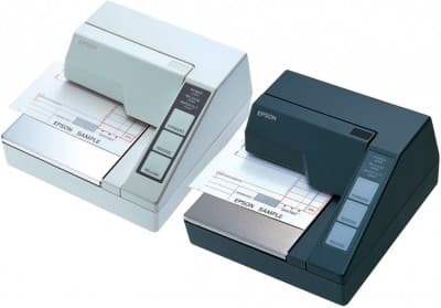 Epson TM-U 295, RS232, vit recept-/kvittoskrivare, matrisutskrift, utskriftsbredd (max.): 65 mm, hastighet (max.): 2,1 lps, RS232, ESC/POS, beställ se