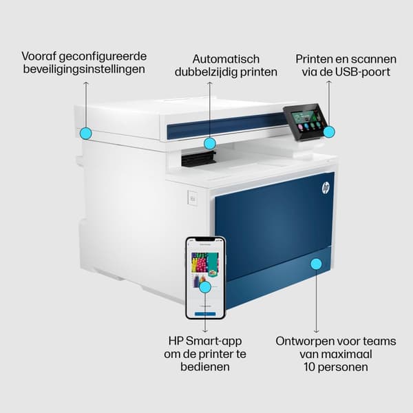 HP Color LaserJet Pro MFP 4302dw - multifunktionsprinter - farve - laser - lovlig (216 x 356 mm) (original) - A4/legal (medie) - op til 33 sider/min.