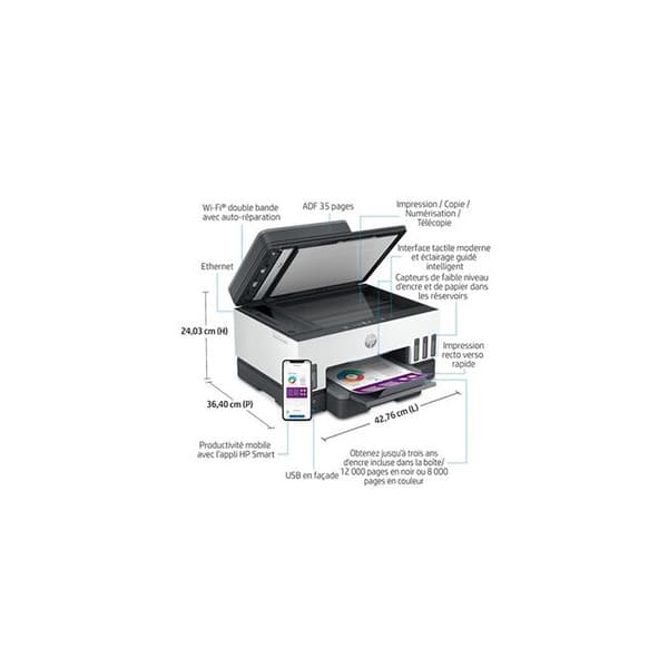 Multifunktionsskrivare - HP - Smart Tank 7605 - Bläckstråle - Färg - Wi-Fi