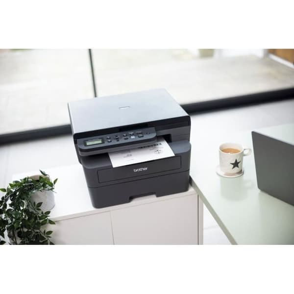 Brother multifunktions 3-i-1 monokrom laser multifunktionsskrivare med dubbelsidig utskrift, WiFi, tonerpaket 700 sidor,