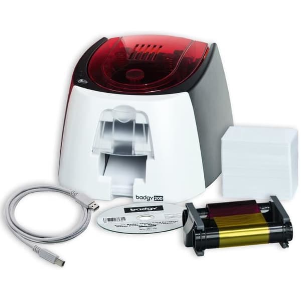 EVOLIS BADGY 200 PVC-kortskrivare + mjukvaran Evolis Studio+