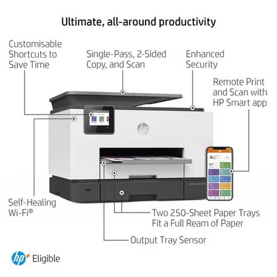 Hp Multifunktionsskrivare Jet Pro 9022e Vit,Svart One Size / EU Plug