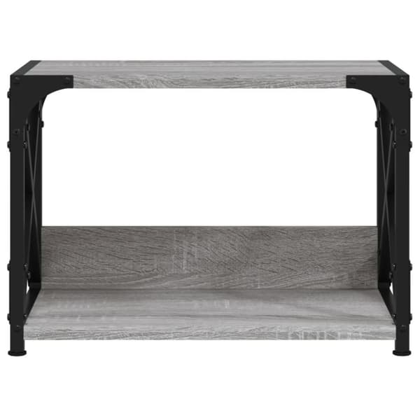 printerstativ 2 hylder 44x26x31,5 cm konstrueret træ grå sonoma