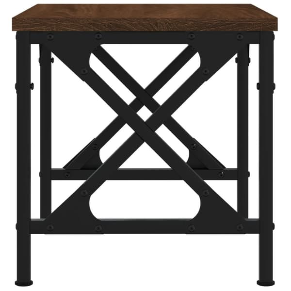 printerstativ 40x30x31 cm konstrueret træ brunt egetræ