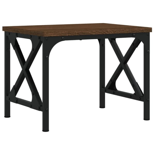 printerstativ 40x30x31 cm konstrueret træ brunt egetræ