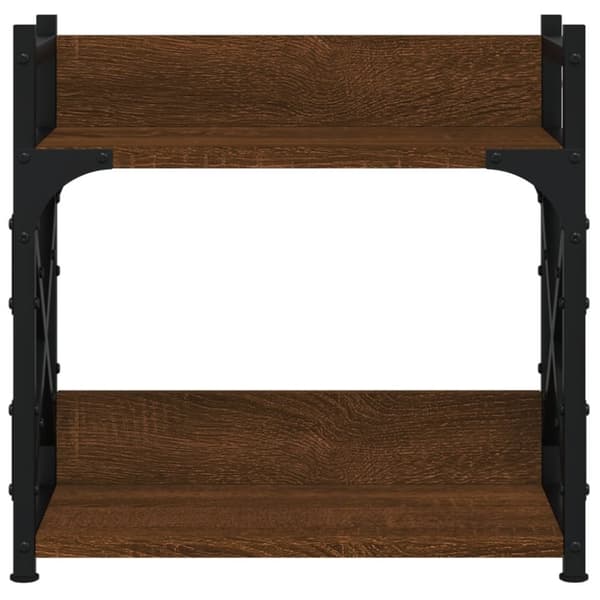 Tulostinteline 2 tasoa ruskea tammi 40x20x40 cm tekninen puu