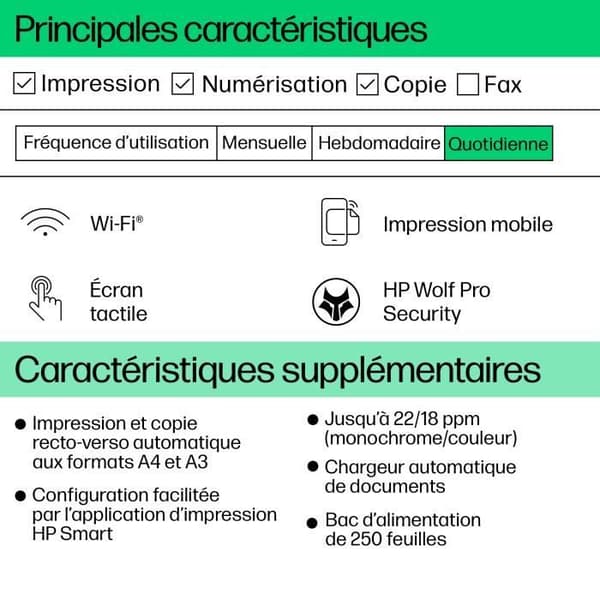 HP OfficeJet Pro 9720e A3 duplex allt-i-ett-skrivare, 3 månaders Instant Ink ingår med HP+