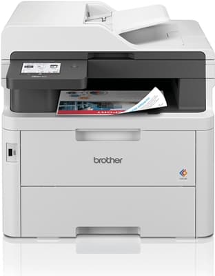 Brother MFCL3760CDW - Multifunktionel enhed - Farve - 26 ppm - 512 MB - B1 - WLAN (MFCL3760CDWRE1) Sort, Hvid