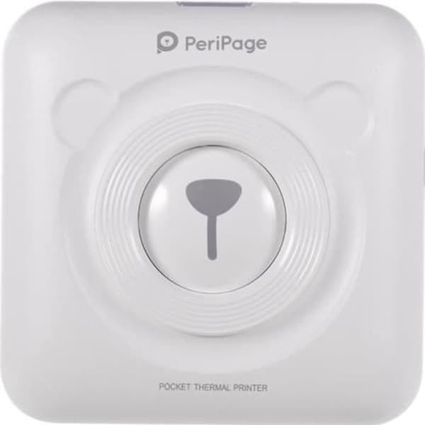 Termisk skrivare - Mini Pocket - Trådlös BT - Vit - 57x30 mm - Termisk överföring
