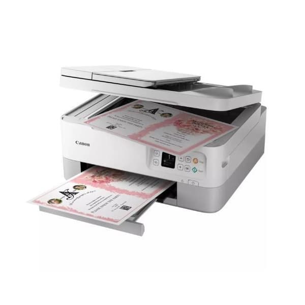 Multifunktionsskrivare - CANON - PIXMA TS7451i - 2 FINE-kassetter - Kompatibel med Pixma Print Plan - Färg - WIFI - Vit