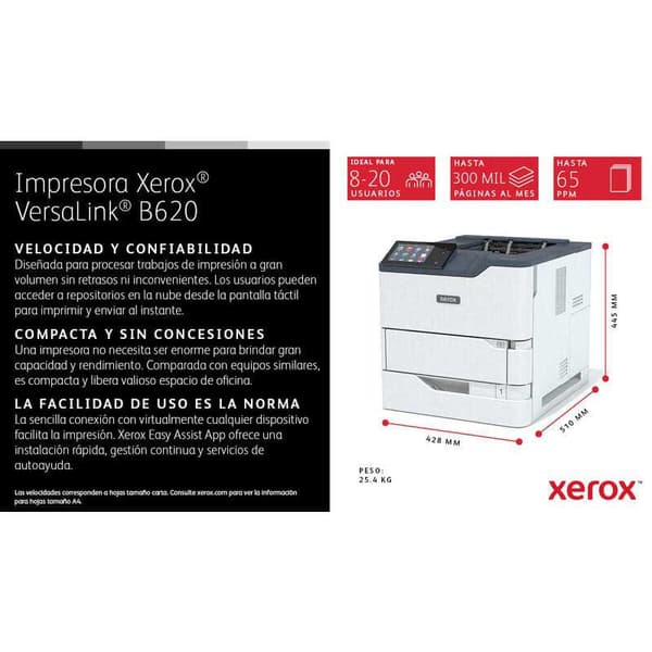 Xerox Laser-tulostin Versalink B620 A4 61ppm Dup