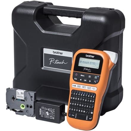 Brother P-Touch | PT-E110VP | Monokrom | Termisk overførsel | Andet | Sort | orange