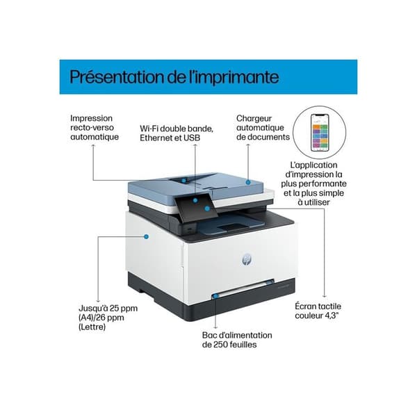 Multifunktionsskrivare - HP - Color LaserJet Pro MFP 3302sdw - Laser - 25 ppm - A4/Legal